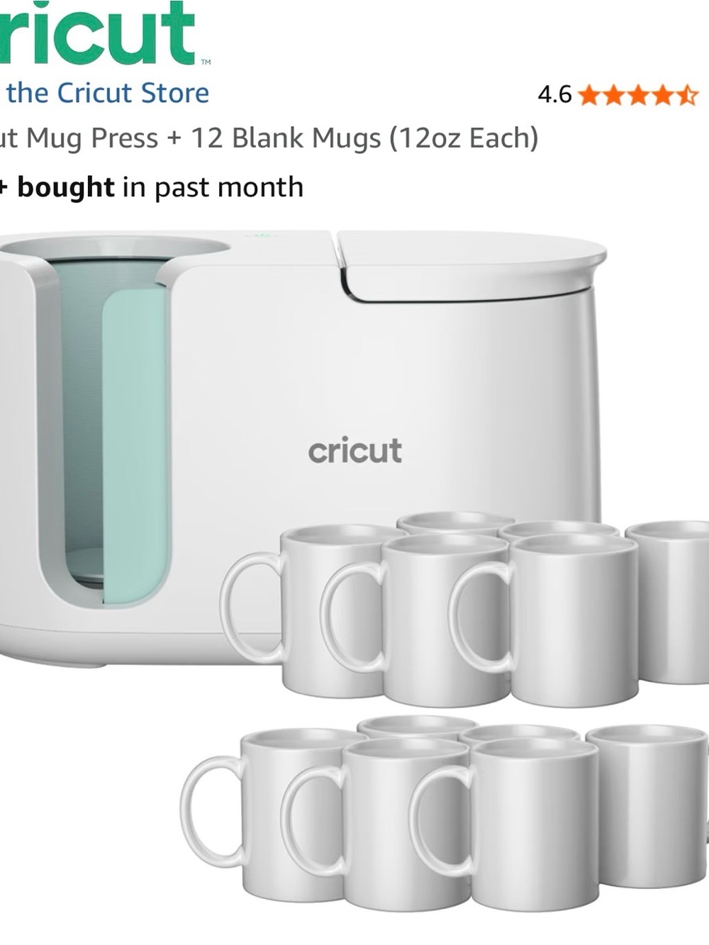 Cricut Mug Press with 7 sets of two pack mugs